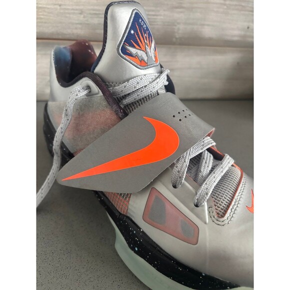 Nike KD 4 Galaxy Metallic Silver Total Orange Dark Grey FD2635-001 Mensize7.5/W9 main image 7